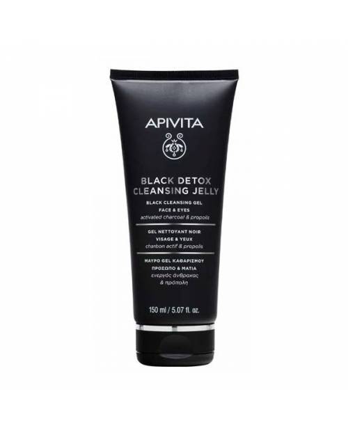 Apivita Black Detox Cleansing Jelly for Face &amp; Eyes 150ml